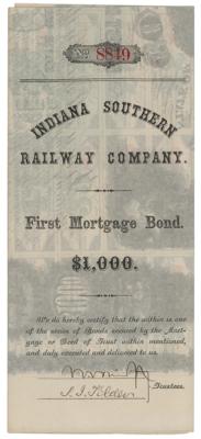 Lot #464 Samuel J. Tilden Signed Mortgage Bond - Image 1