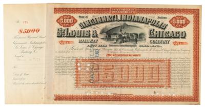 Lot #245 Cincinnati, Indianapolis, St. Louis, and Chicago Railway Company Bond - Image 1