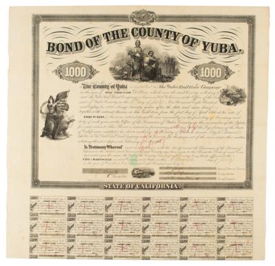 Lot #498 Yuba Railroad Company 1866 Bond - Image 1