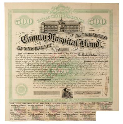 Lot #243 California: Sacramento County Hospital Bond - Image 1