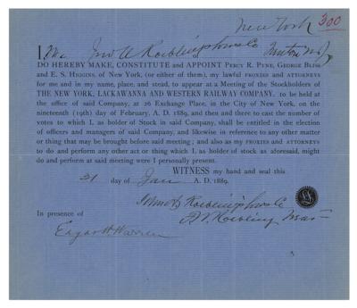 Lot #437 F. W. Roebling Document Signed - Image 1