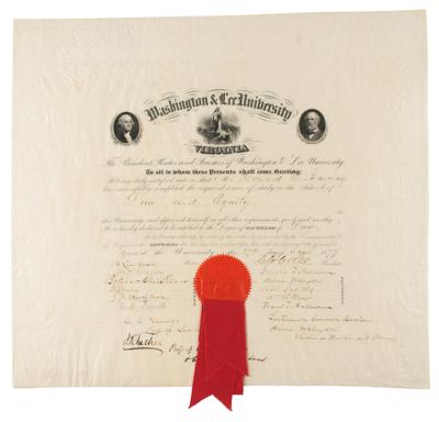 Lot #503 George Washington Custis Lee Document Signed - Image 1