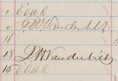 Lot #482 Frederick, Jacob, and William Vanderbilt Document Signed - Image 2