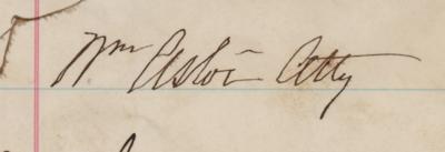 Lot #213 William Astor and Moses Taylor Document Signed - Image 3