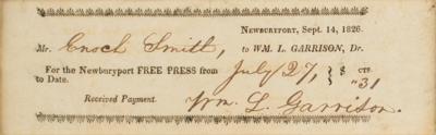 Lot #290 William Lloyd Garrison Document Signed - Image 2