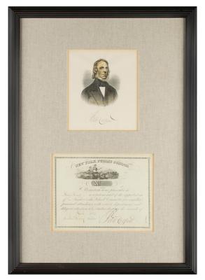 Lot #261 Peter Cooper Document Signed - Image 1