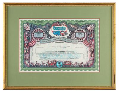 Lot #436 Ringling Bros. and Barnum & Bailey Circus Stock Certificate - Image 2