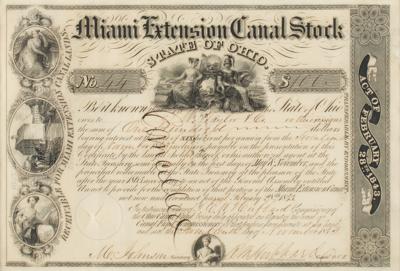 Lot #404 Ohio: Miami Extension Canal Bond - Image 1