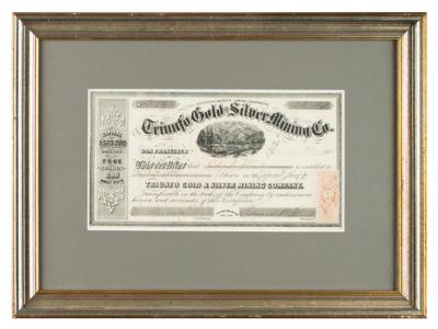 Lot #471 Triunfo Gold and Silver Mining Company Stock Certificate - Image 2