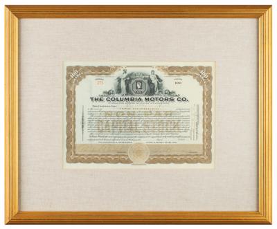 Lot #256 Columbia Motors Company Stock Certificate - Image 2