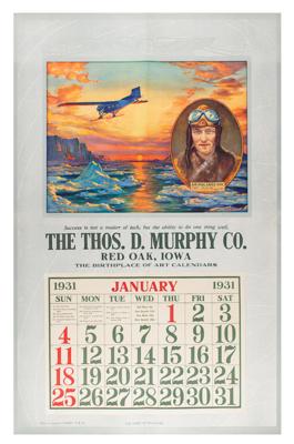 Lot #241 Richard E. Byrd 1931 Oversized Calendar - Image 1