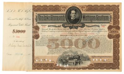 Lot #355 Lake Shore and Michigan Southern Railway Company Bond - Image 1