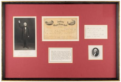 Lot #133 George Washington: Edward Everett Document Signed and Autograph Quotation Signed - Image 1