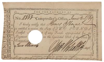 Lot #495 Oliver Wolcott, Jr. Document Signed - Image 1