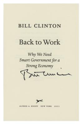 Lot #53 Bill Clinton Signed Book Page - Image 1