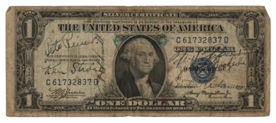 Lot #1095 Ken Strong Signed One Dollar Bill - Image 1