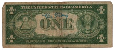 Lot #1095 Ken Strong Signed One Dollar Bill - Image 2