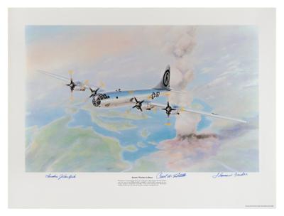 Lot #527 Enola Gay: Tibbets, Ferebee, Van Kirk Signed Print - Image 1