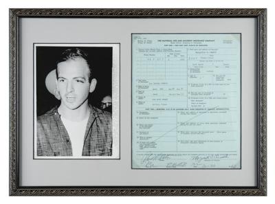 Lot #196 Kennedy Assassination: Lee Harvey Oswald Life Insurance Death Claim