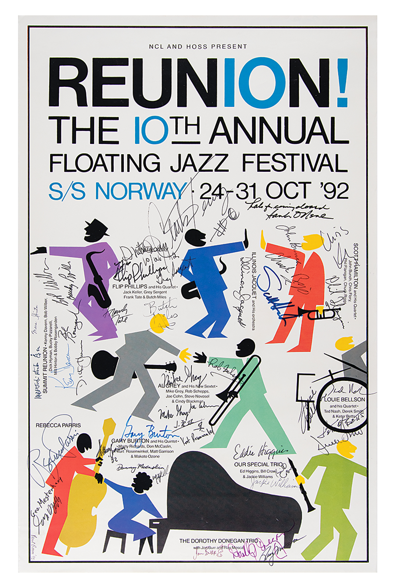 Lot #784 Floating Jazz Festival Signed Poster - Image 1