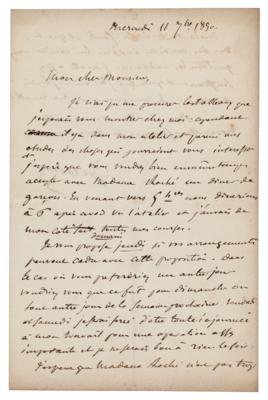 Lot #629 Eugene Delacroix Autograph Letter Signed - Image 1