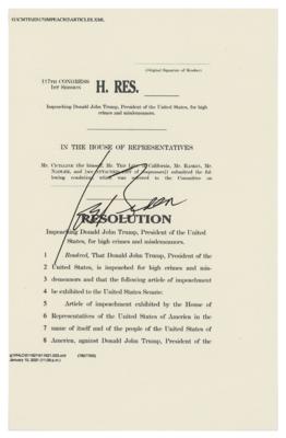 Lot #30 Joe Biden Signed Mock Trump Impeachment Resolution - Image 1