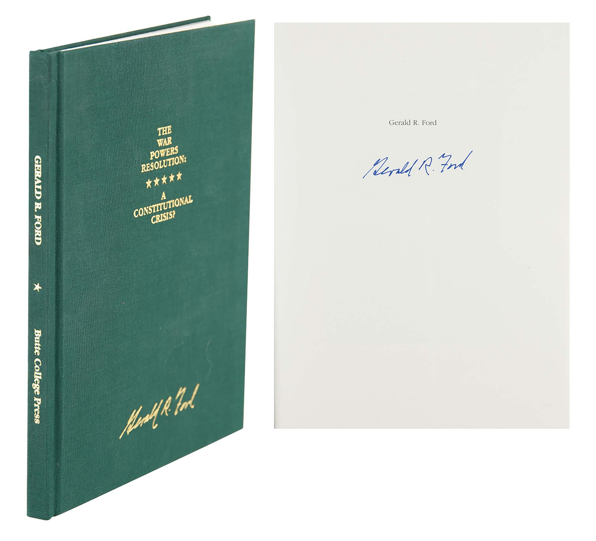 Lot #71 Gerald Ford Signed Book - Image 1