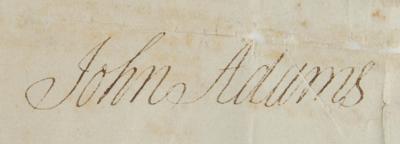 Lot #1 John Adams Document Signed as President - Image 2