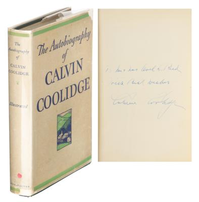 Lot #59 Calvin Coolidge Signed Book - Image 1