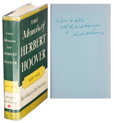 Lot #84 Herbert Hoover Signed Book