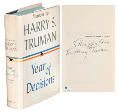 Lot #123 Harry S. Truman Signed Book