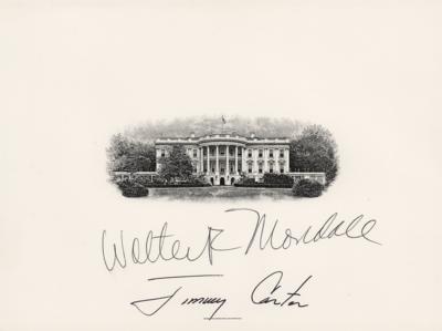 Lot #47 Jimmy Carter and Walter Mondale Signed Engraving - Image 1
