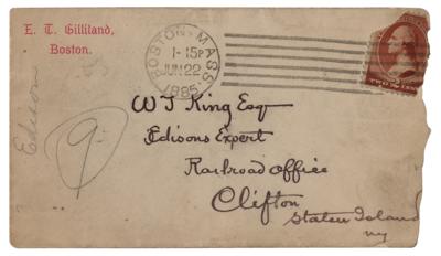 Lot #276 Thomas Edison Hand-Addressed Mailing Envelope - Image 1