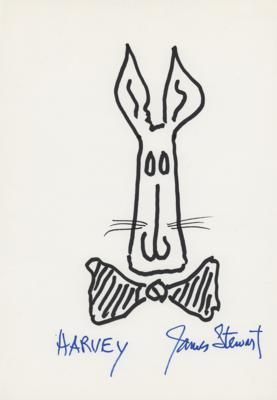 Lot #1033 James Stewart Signed Sketch - Image 1