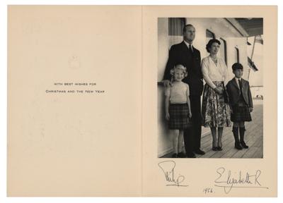 Lot #193 Queen Elizabeth II and Prince Philip Signed Christmas Card - Image 1