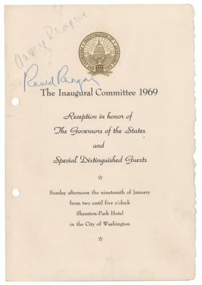 Lot #106 Ronald and Nancy Reagan Signed Program