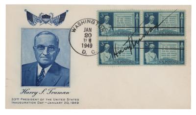 Lot #124 Harry S. Truman Signed Commemorative Cover - Image 1