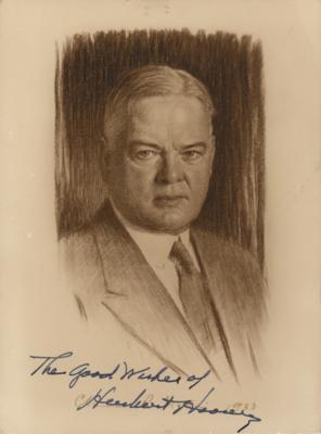 Lot #85 Herbert Hoover Signed Photograph - Image 1