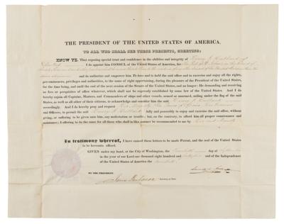 Lot #14 James K. Polk and James Buchanan Document Signed as President and Secretary of State - Image 1