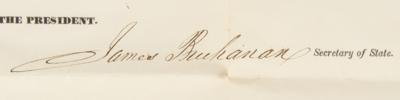 Lot #14 James K. Polk and James Buchanan Document Signed as President and Secretary of State - Image 3