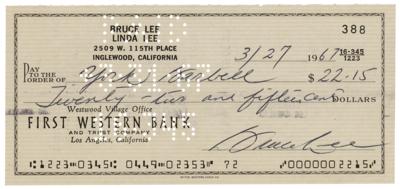 Lot #867 Bruce Lee Signed Check