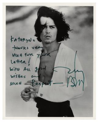 Lot #921 Johnny Depp Signed Photograph - Image 1