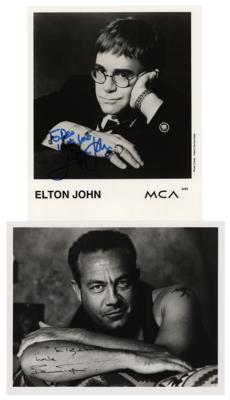 Lot #826 Elton John and Bernie Taupin (2) Signed Photographs - Image 1
