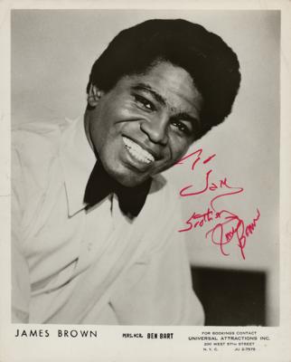 Lot #808 James Brown Signed Photograph