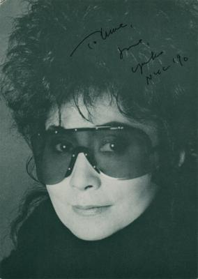 Lot #807 Beatles: Yoko Ono Signed Photograph