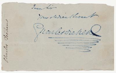 Lot #705 Charles Dickens Signature