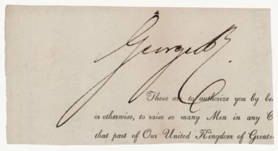 Lot #348 King George IV Signature