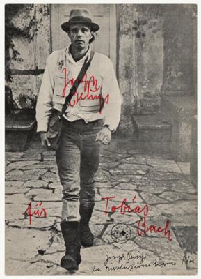 Lot #644 Joseph Beuys Signed Postcard