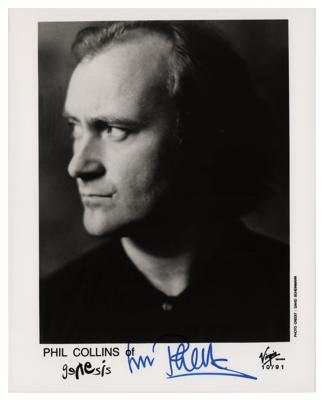 Lot #813 Phil Collins Signed Photograph