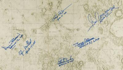 Lot #570 Moonwalkers (6) Signed Lunar Earthside Chart - Image 2